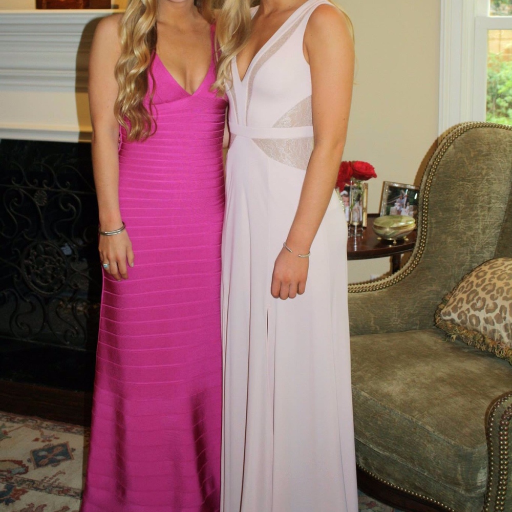 Herve Leger Pink Gown